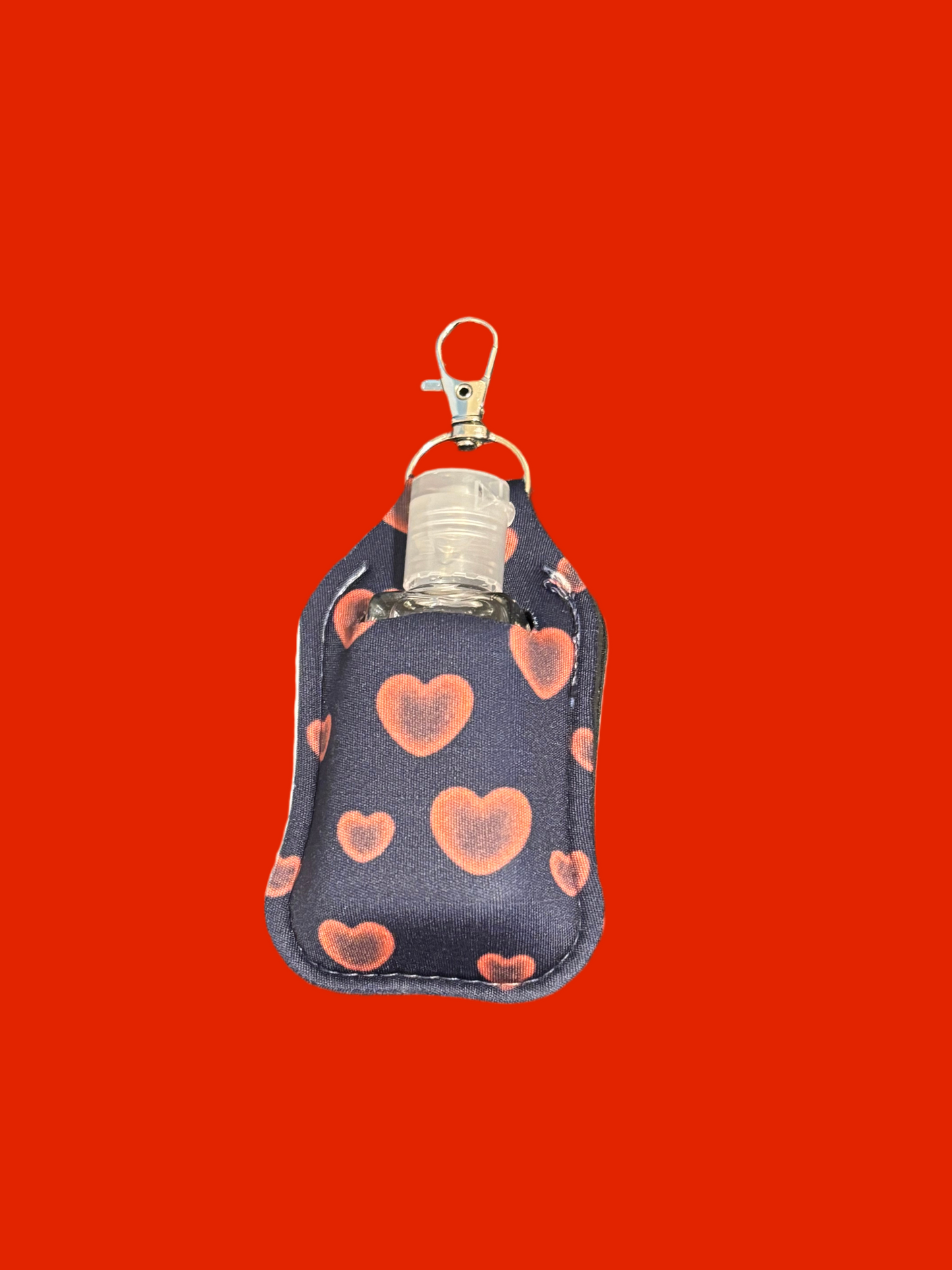 Red heart hand sanitizer